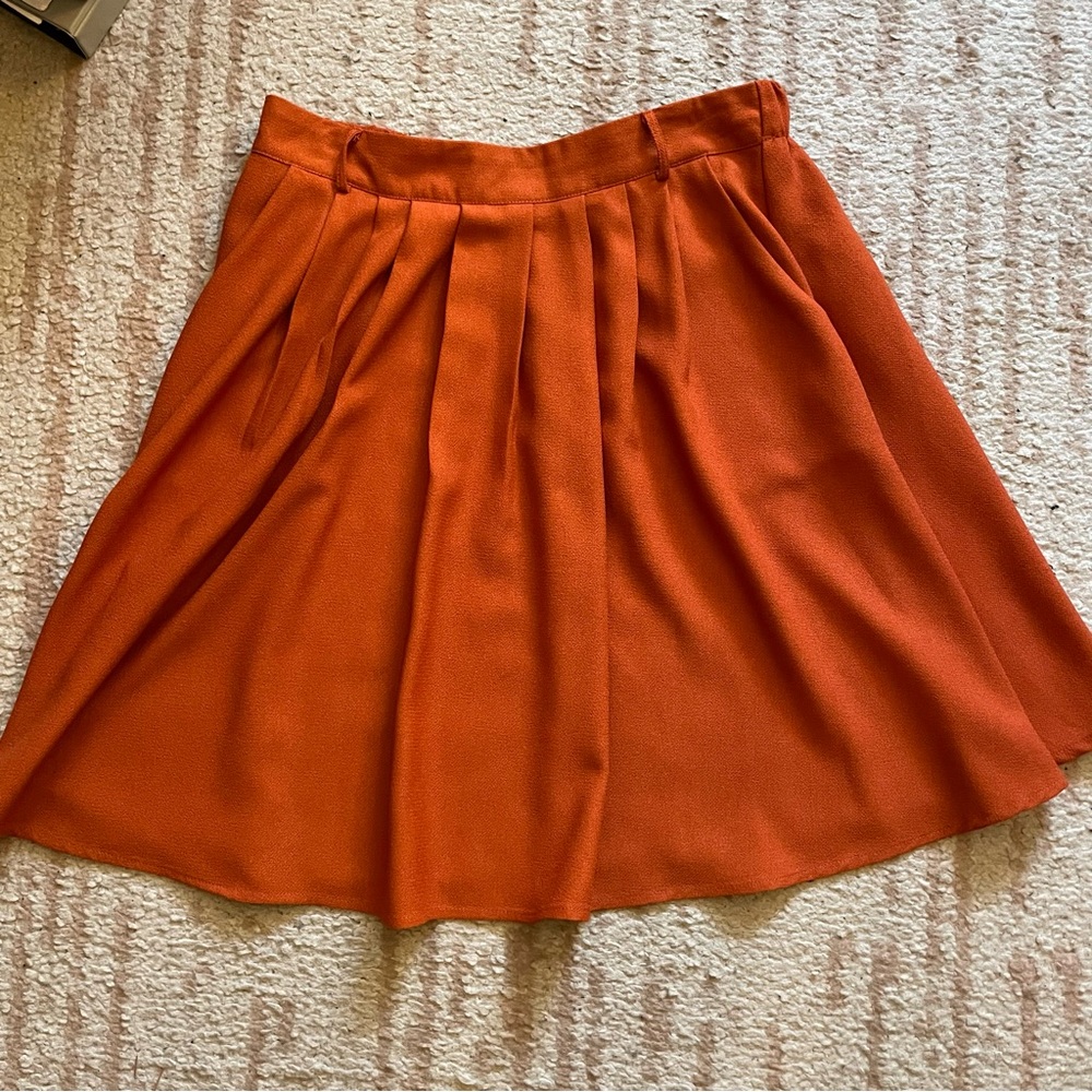 ModCloth Breathtaking Tiger Lilies Circle Skirt, Orange